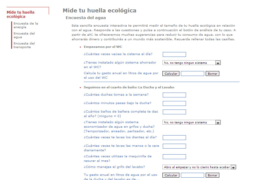 calculo huella ecológica